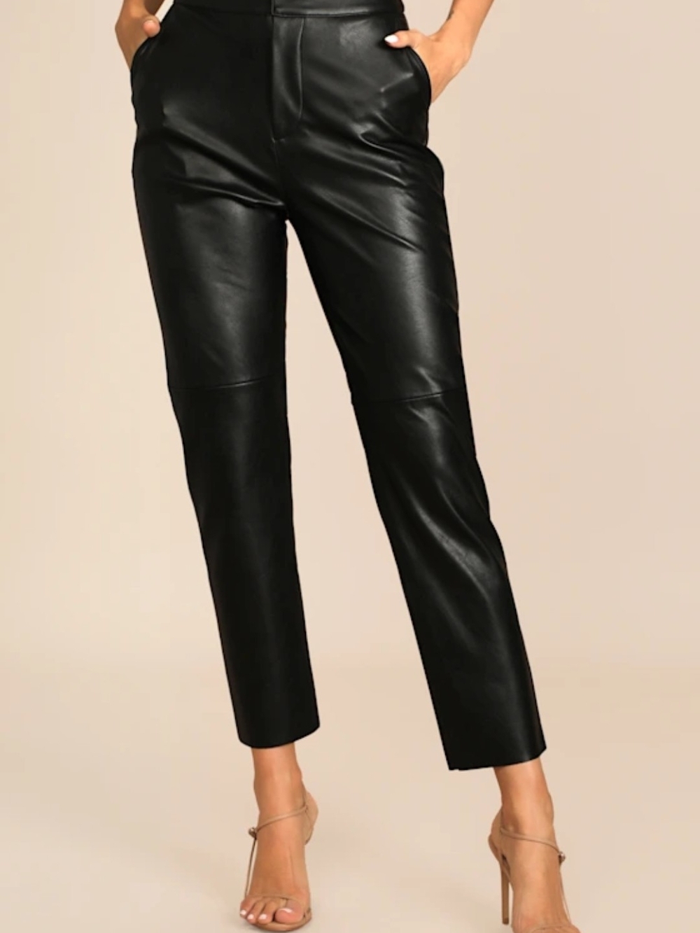Black Vegan Faux Leather Pants